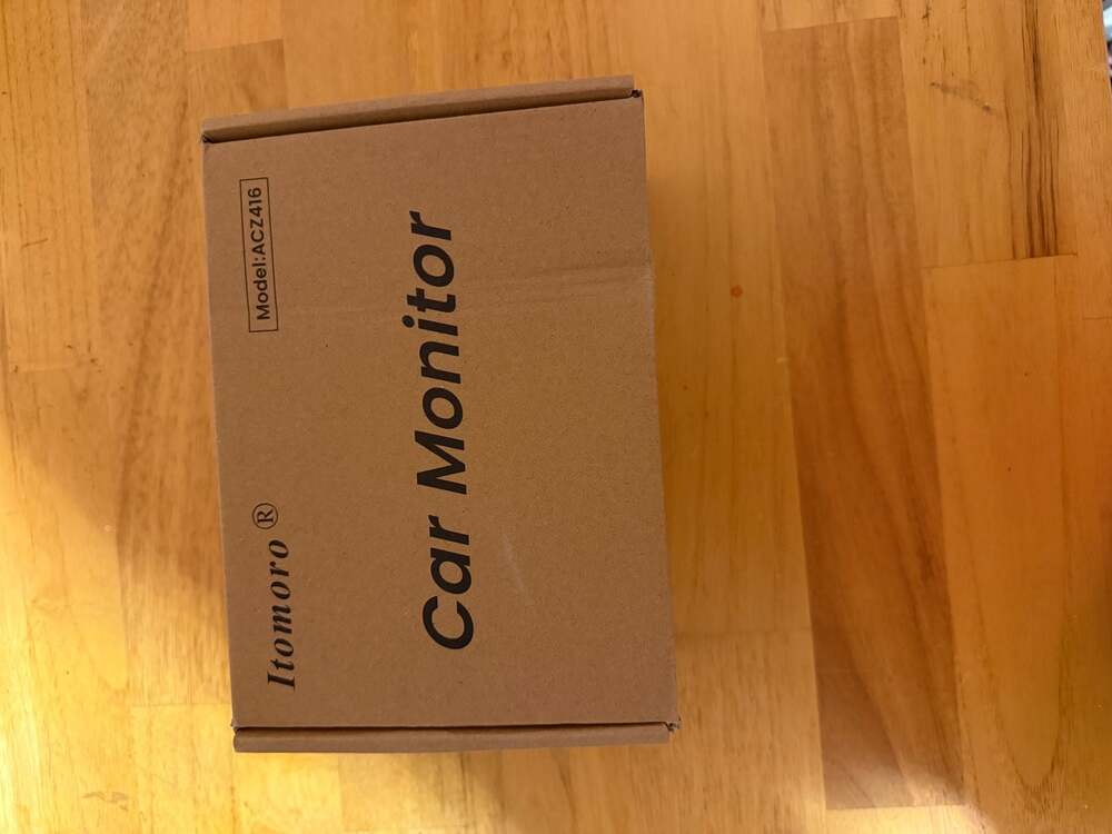 car camera monitor 7 inch with 2 cameras for